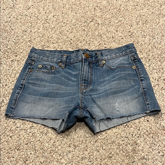 J Crew Jean Short Shorts Raw Hem Sz 26 2” Inseam Festival Casual Summer Denim - Picture 1 of 6